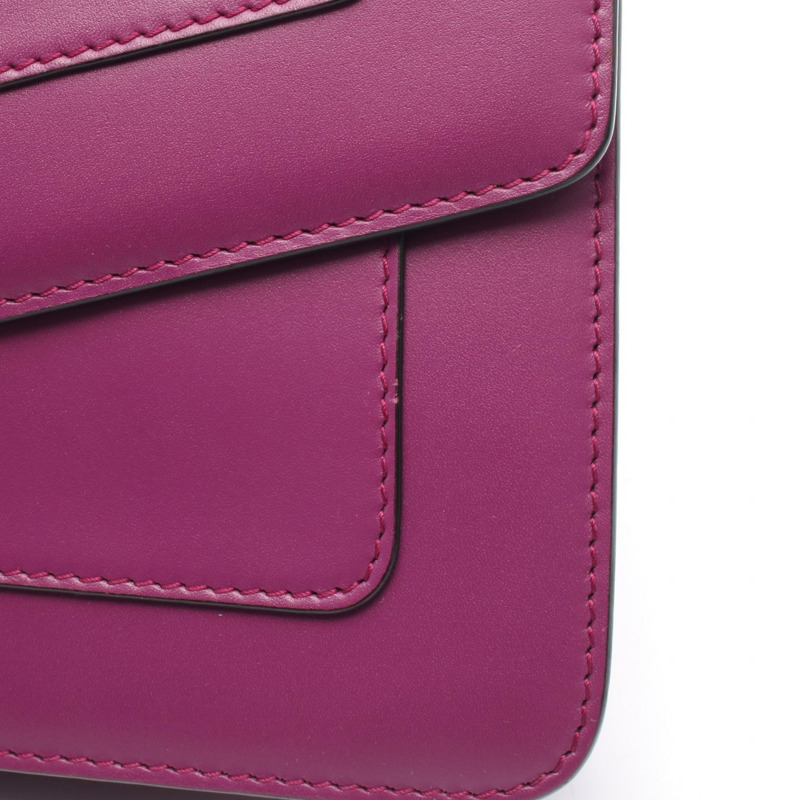 寶格麗 Serpenti Forever 鏈條肩背斜背包，粉紅色紫色皮革，二手-6