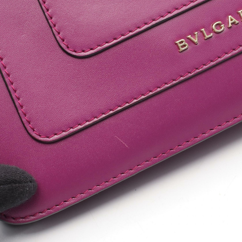 寶格麗 Serpenti Forever 鏈條肩背斜背包，粉紅色紫色皮革，二手-7