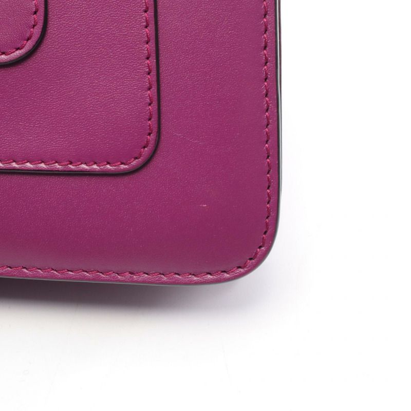 寶格麗 Serpenti Forever 鏈條肩背斜背包，粉紅色紫色皮革，二手-9