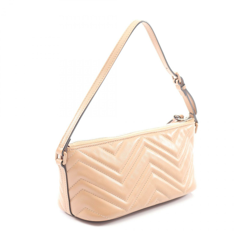 GUCCI GG Marmont 手提包 739166 皮革 米色 二手 女士-1