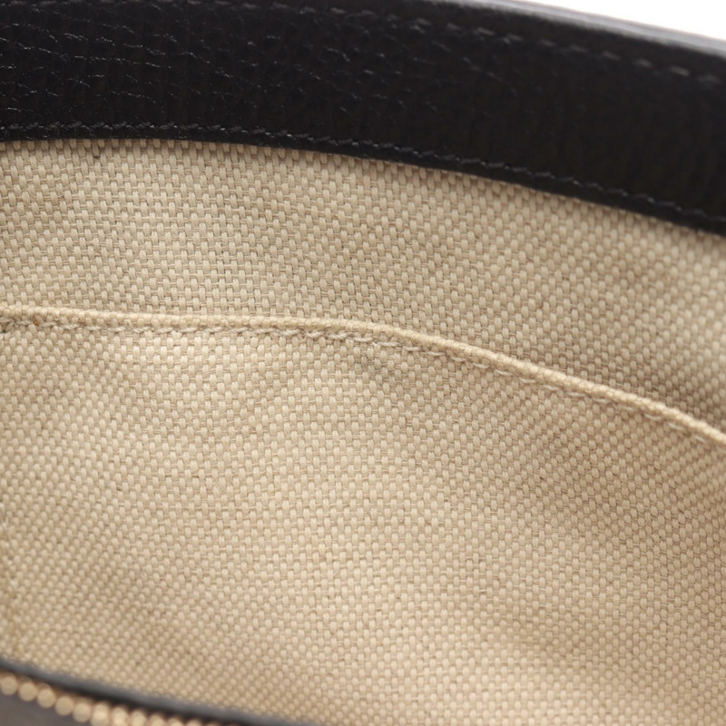 GUCCI Soho 互扣式 G 鏈條單肩斜背包 536224 黑色皮革 二手-4