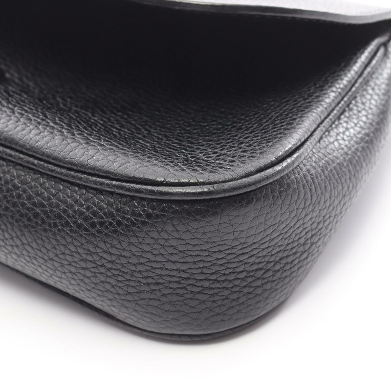 GUCCI Soho 互扣式 G 鏈條單肩斜背包 536224 黑色皮革 二手-5