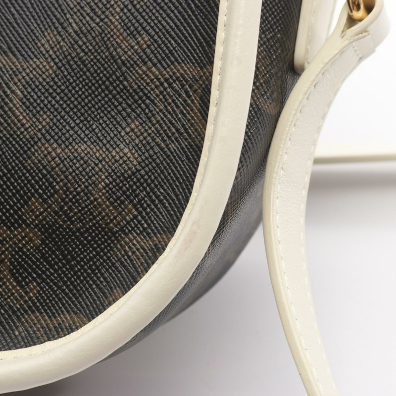 CELINE Folco 中型 Triomphe 單肩包 191502BZJ 帆布皮革 黑色 二手-7