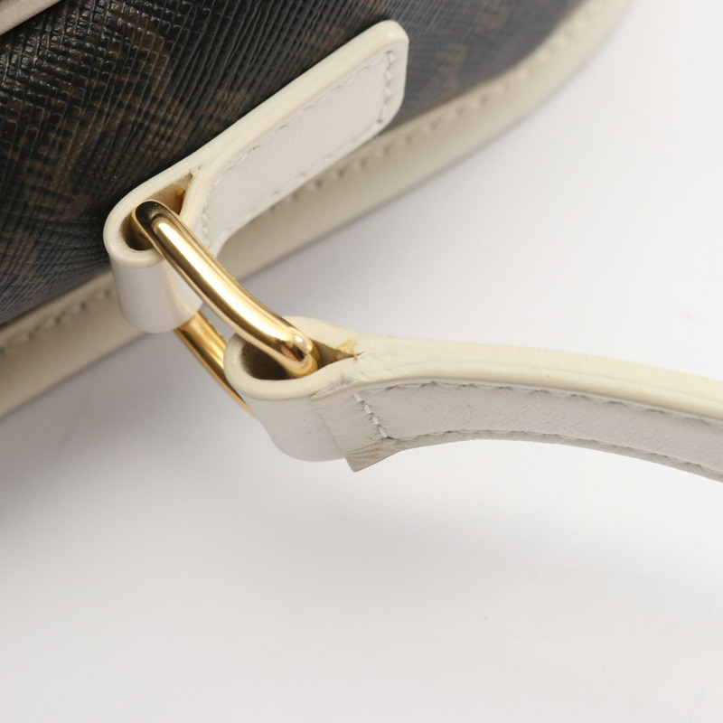 CELINE Folco 中型 Triomphe 單肩包 191502BZJ 帆布皮革 黑色 二手-8