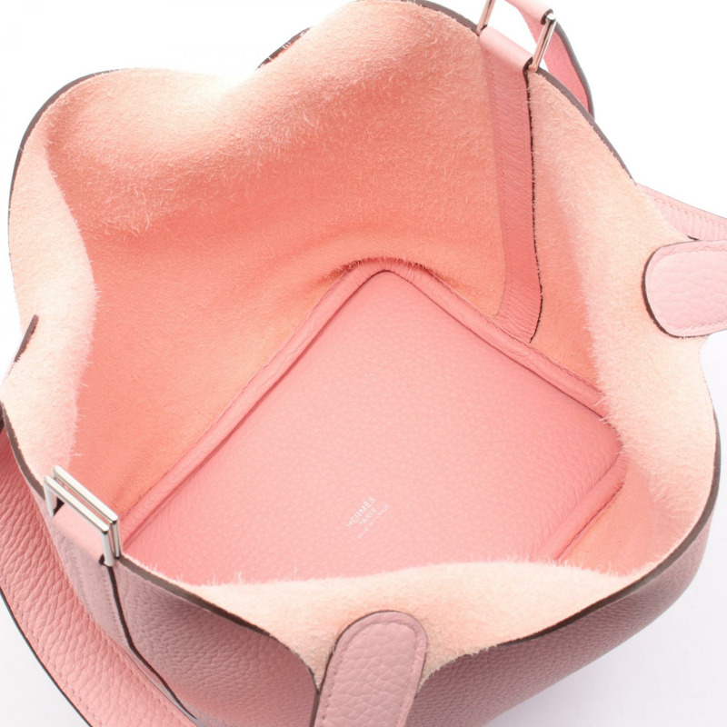 HERMES Picotin Lock PM 托特包 水桶包 B Taurillon Clemence 玫瑰櫻花 SHW-2