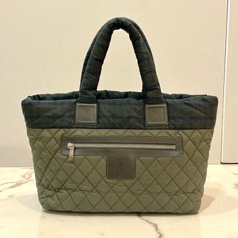 莉亞精品♡Chanel A48611 手提空氣包 綠 二手