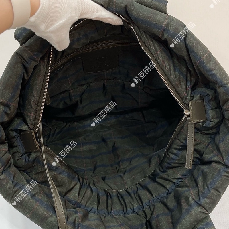 莉亞精品♡Chanel A48611 手提空氣包 綠 二手-12
