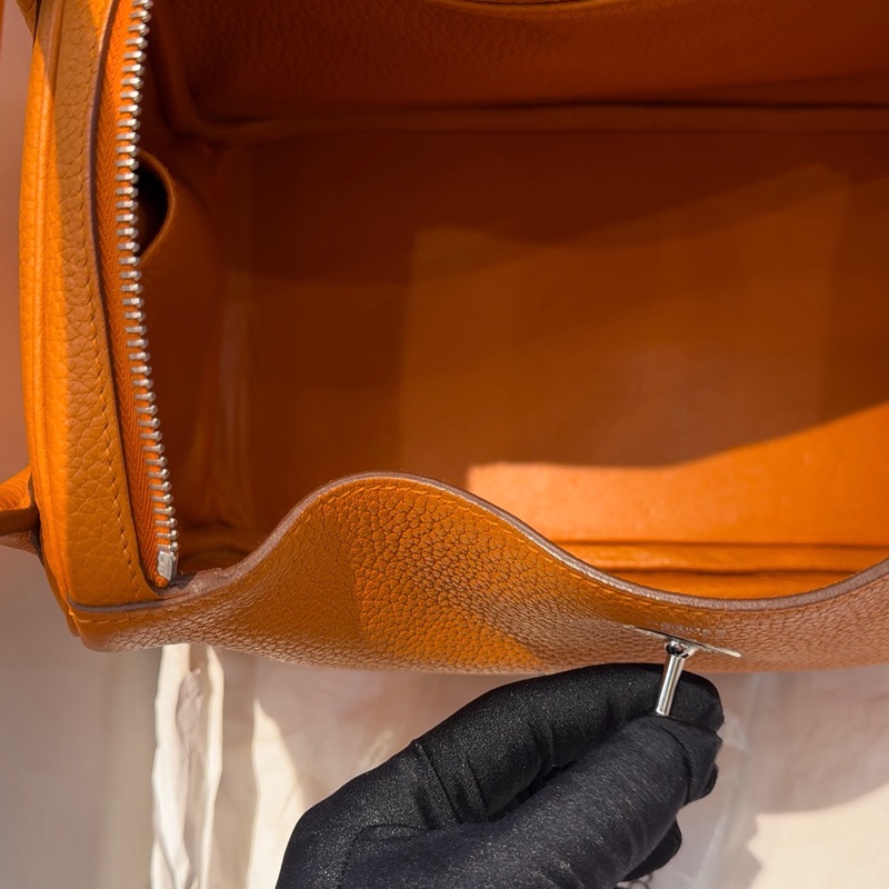 🌈Hermes🧡Lindy 30🧡橙色銀扣🧡99新🌟TC皮🌟愛馬仕🌟-6