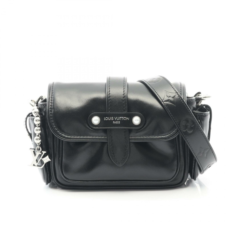 路易威登 Cargo 穿戴式皮夾單肩斜背包 M13989 黑色皮革-0