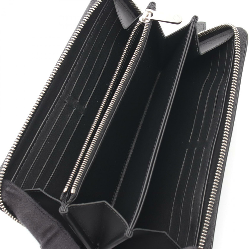 路易威登 Zippy 長版皮夾 M61867 Mahina 黑色皮革 二手 LV-2