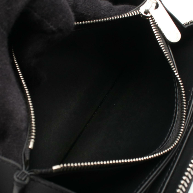 路易威登 Zippy 長版皮夾 M61867 Mahina 黑色皮革 二手 LV-4