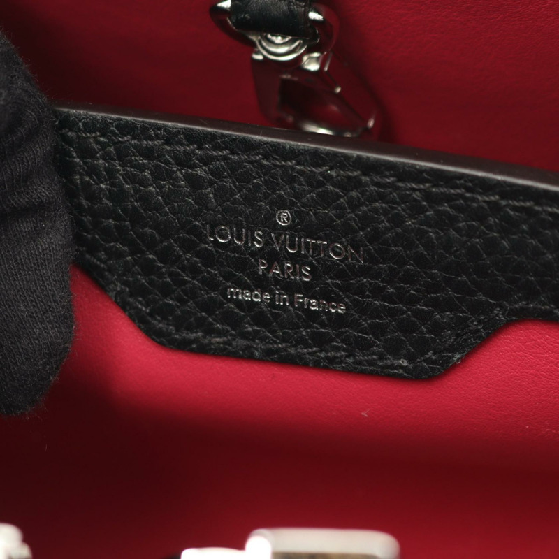 路易威登 CapucineMM 黑色手提包 N92800 異國皮革 黑色 二手女士-3