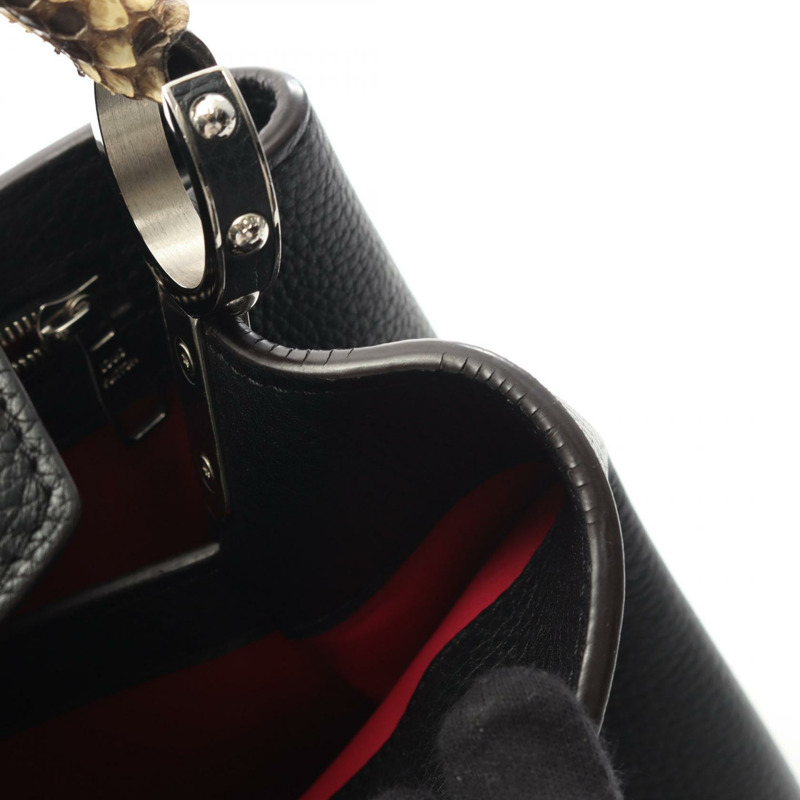 路易威登 CapucineMM 黑色手提包 N92800 異國皮革 黑色 二手女士-6