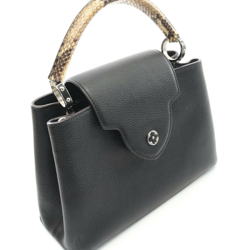 路易威登 CapucineMM 黑色手提包 N92800 異國皮革 黑色 二手女士-9
