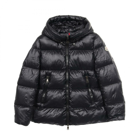 MONCLER SERITTE 帶帽羽絨服 尼龍 黑色 #1 二手 女款