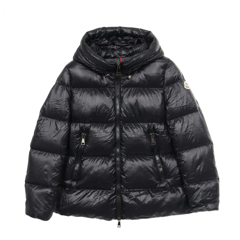MONCLER SERITTE 帶帽羽絨服 尼龍 黑色 #1 二手 女款-0