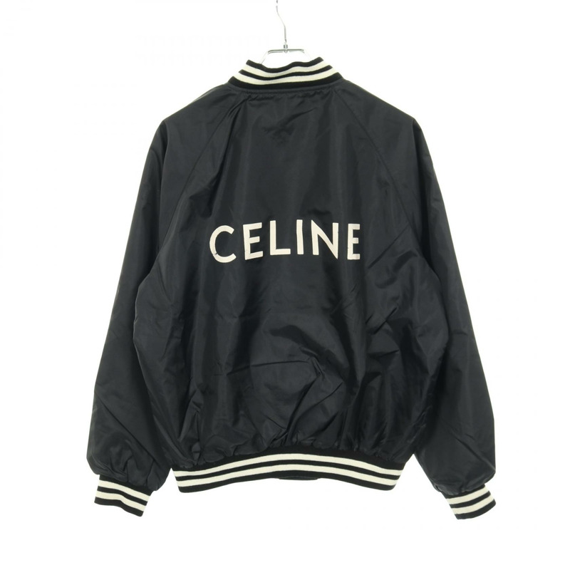 CELINE Teddy 夾克 Blouson 2W365495M 尼龍 黑色 米色 二手 男士 48 碼-1