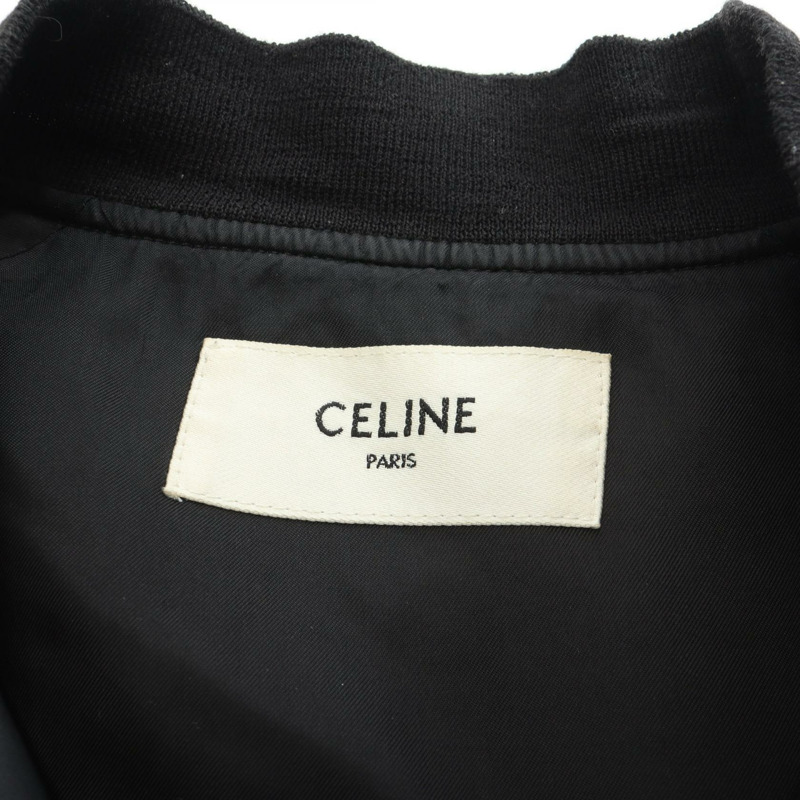 CELINE Teddy 夾克 Blouson 2W365495M 尼龍 黑色 米色 二手 男士 48 碼-2