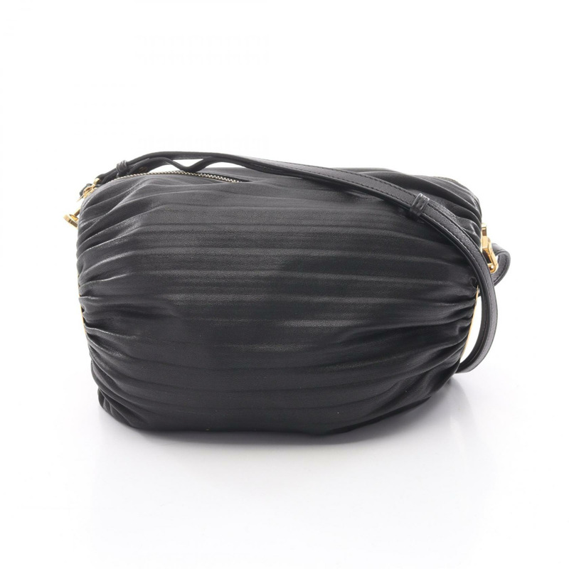 LOEWE Anagram 手鐲包斜背單肩包，黑色皮革，二手女款-0