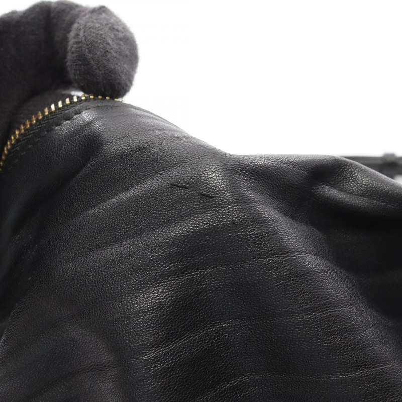 LOEWE Anagram 手鐲包斜背單肩包，黑色皮革，二手女款-7