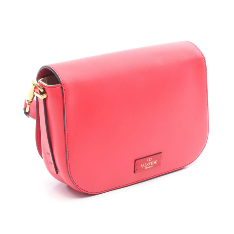 Valentino Garavani Walk Vlogo 肩挎包，紅色皮革，二手女款-1