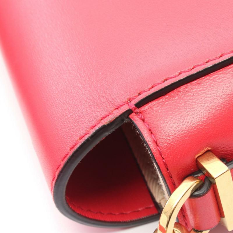 Valentino Garavani Walk Vlogo 肩挎包，紅色皮革，二手女款-7