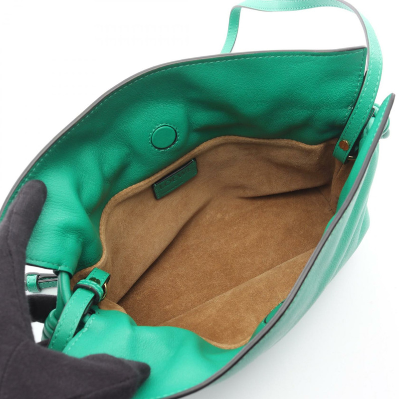 LOEWE Flamenco 迷你手拿包/斜背包/肩包 A411FC2X73 皮革 綠色 二手-2