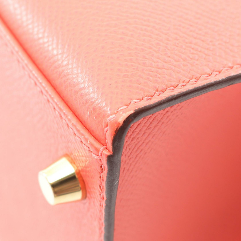 愛馬仕 Kelly 28 單肩手提包，外側縫線 Epsom Rose jaipur，二手，金色五金-8
