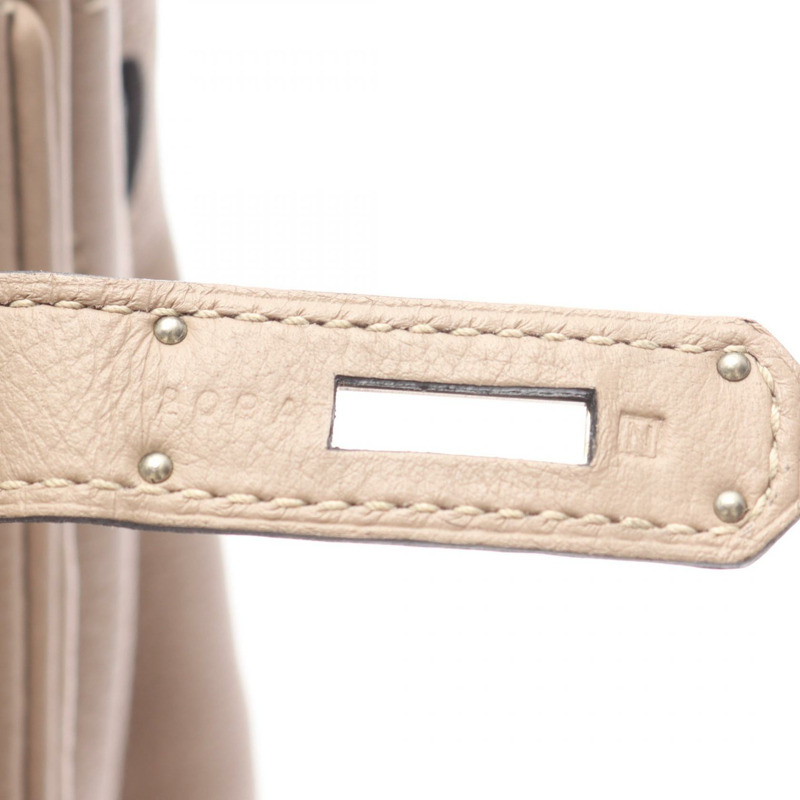 愛馬仕 Birkin 30 手提包，N Taurillon Clemenc 皮革，Gris tourterelle 灰色，二手，帶五金配件-4