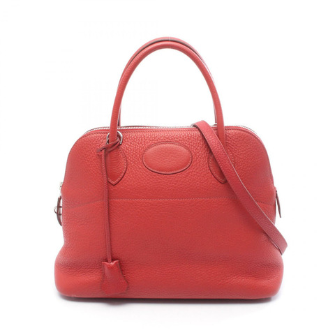 愛馬仕 Bolide 31 單肩手提包 P Taurillon Clemence 紅色 Garance 二手 SHW