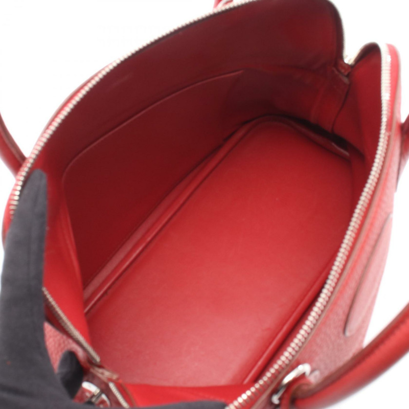 愛馬仕 Bolide 31 單肩手提包 P Taurillon Clemence 紅色 Garance 二手 SHW-2