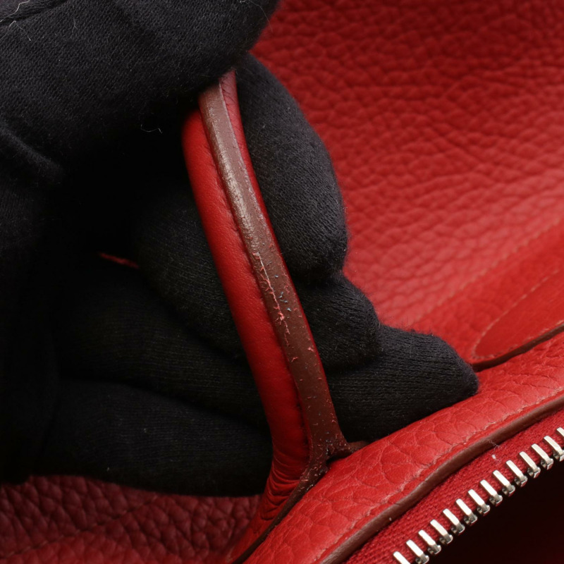 愛馬仕 Bolide 31 單肩手提包 P Taurillon Clemence 紅色 Garance 二手 SHW-8