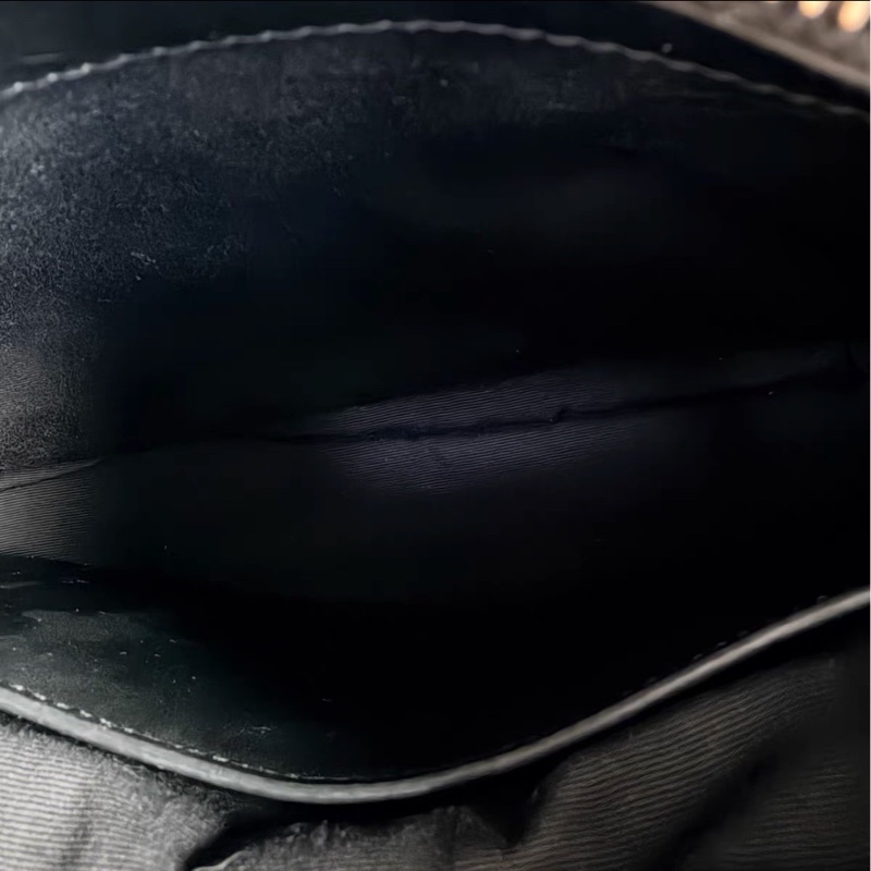 高級實用款💎99新🆕Ysl聖羅蘭黑銀loulou鏈條托特包單肩手提包-10