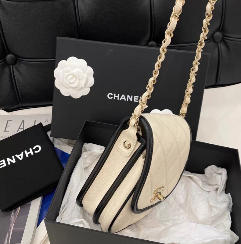 ✨Chanel 21s黑白熊貓郵差包 mini 99新 有保卡🖤-5