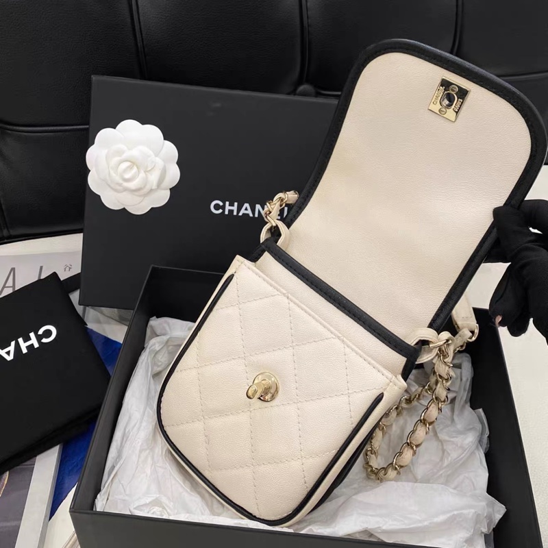 ✨Chanel 21s黑白熊貓郵差包 mini 99新 有保卡🖤-7