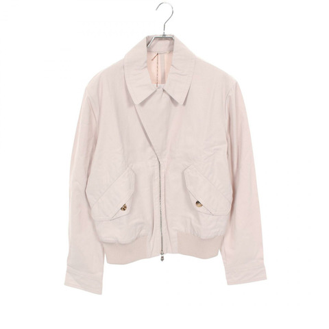 愛馬仕男士紫色棉黏膠混紡短夾克，二手，尺寸50