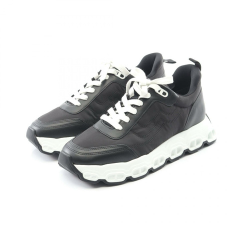 愛馬仕 Impulse 運動鞋 #39 黑色皮革布料 二手女款