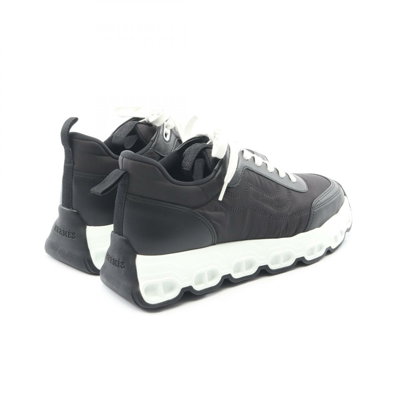 愛馬仕 Impulse 運動鞋 #39 黑色皮革布料 二手女款-1