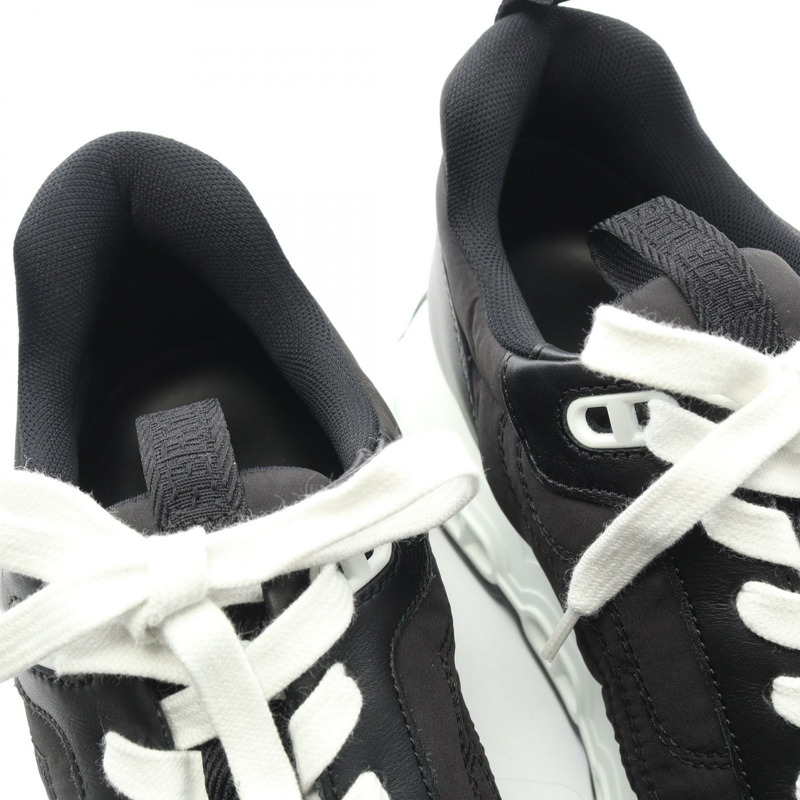 愛馬仕 Impulse 運動鞋 #39 黑色皮革布料 二手女款-9