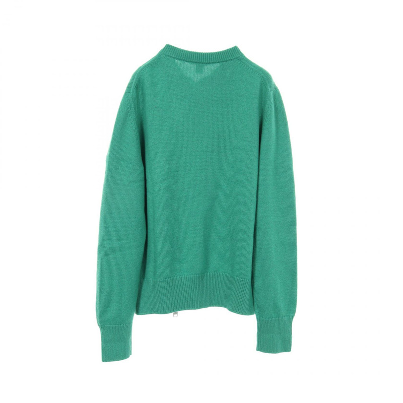 路易威登 (LOUIS VUITTON) 拉鍊羊絨針織衫，綠色，二手，女款 M 碼-1