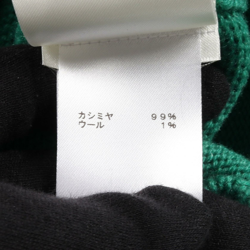 路易威登 (LOUIS VUITTON) 拉鍊羊絨針織衫，綠色，二手，女款 M 碼-3