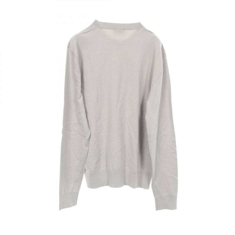 愛馬仕 Point Faubourg 針織衫,絲質羊絨混紡,灰色,二手,男士 S 碼-1