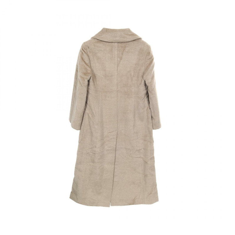 愛馬仕羊毛羊駝絨米色牛角扣大衣,男士40碼,二手。-1