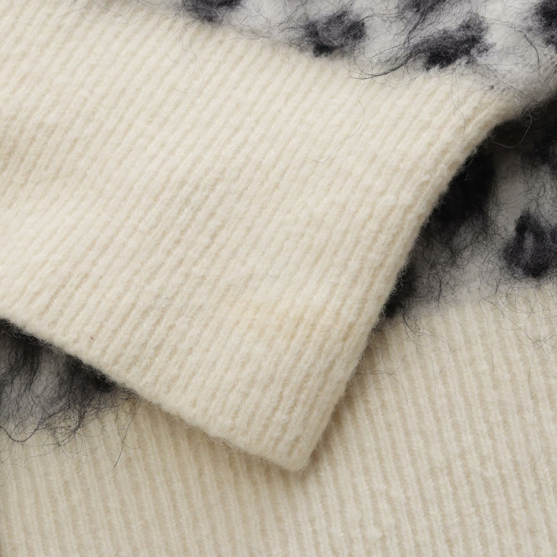 路易威登 Monogram 羊毛尼龍馬海毛混紡拉絨開襟羊毛衫，米色、黑色、灰色，二手-6