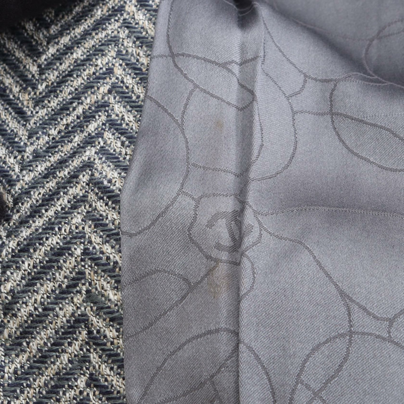 香奈兒 COCO 標誌修身外套外套 #38 藍色布料 二手 女士 CC-5