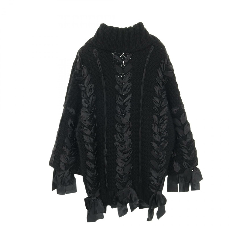 Dior 羊毛絲混紡黑色開襟衫，二手女款 XS 碼-1