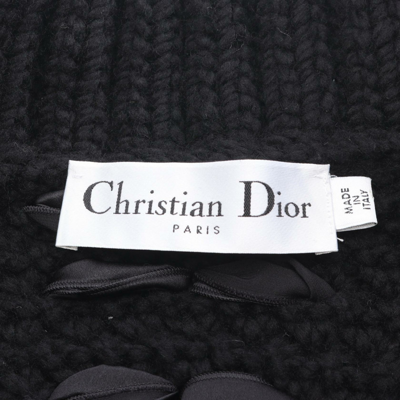 Dior 羊毛絲混紡黑色開襟衫，二手女款 XS 碼-2