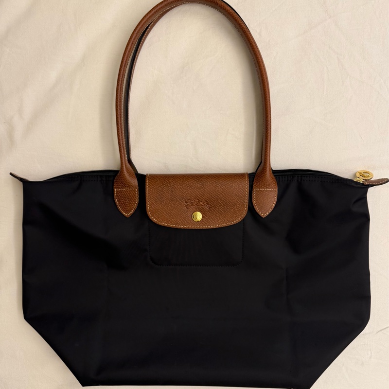 Longcharm LE PLIAGE ORIGINAL 肩揹袋 L 黑色長柄-0