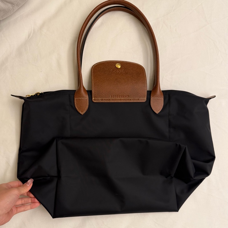 Longcharm LE PLIAGE ORIGINAL 肩揹袋 L 黑色長柄-11