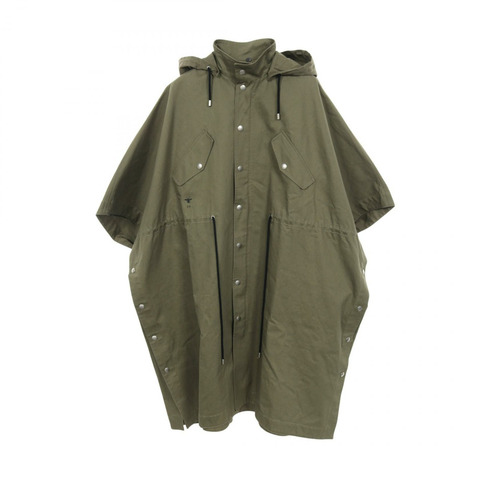 Dior 斗篷外套 857M82A3726 棉質卡其色 二手 女款 XS 號 CD